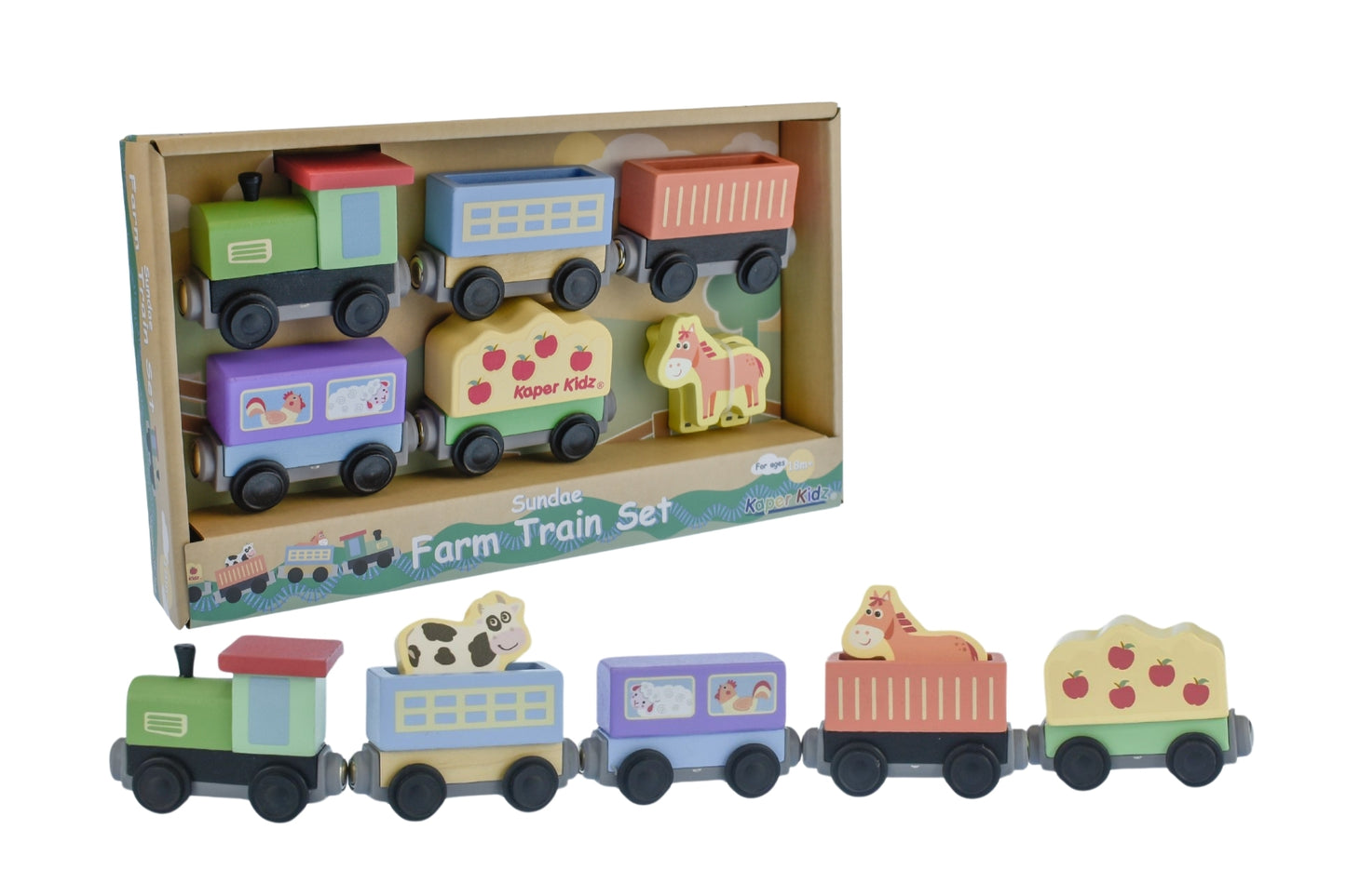 Farm Train - 7PC Set