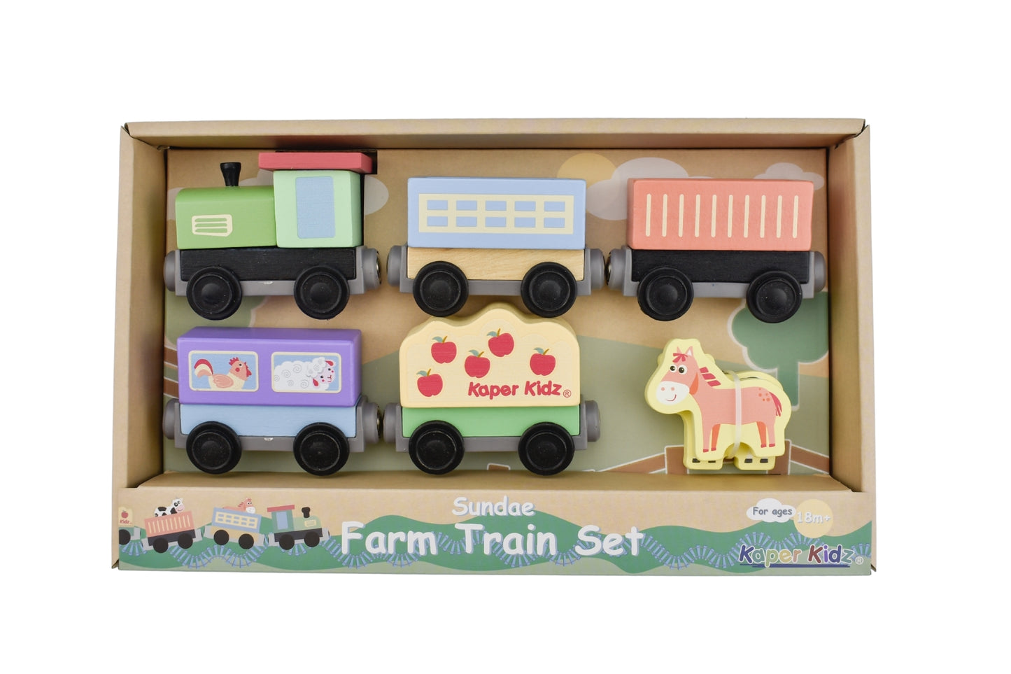 Farm Train - 7PC Set