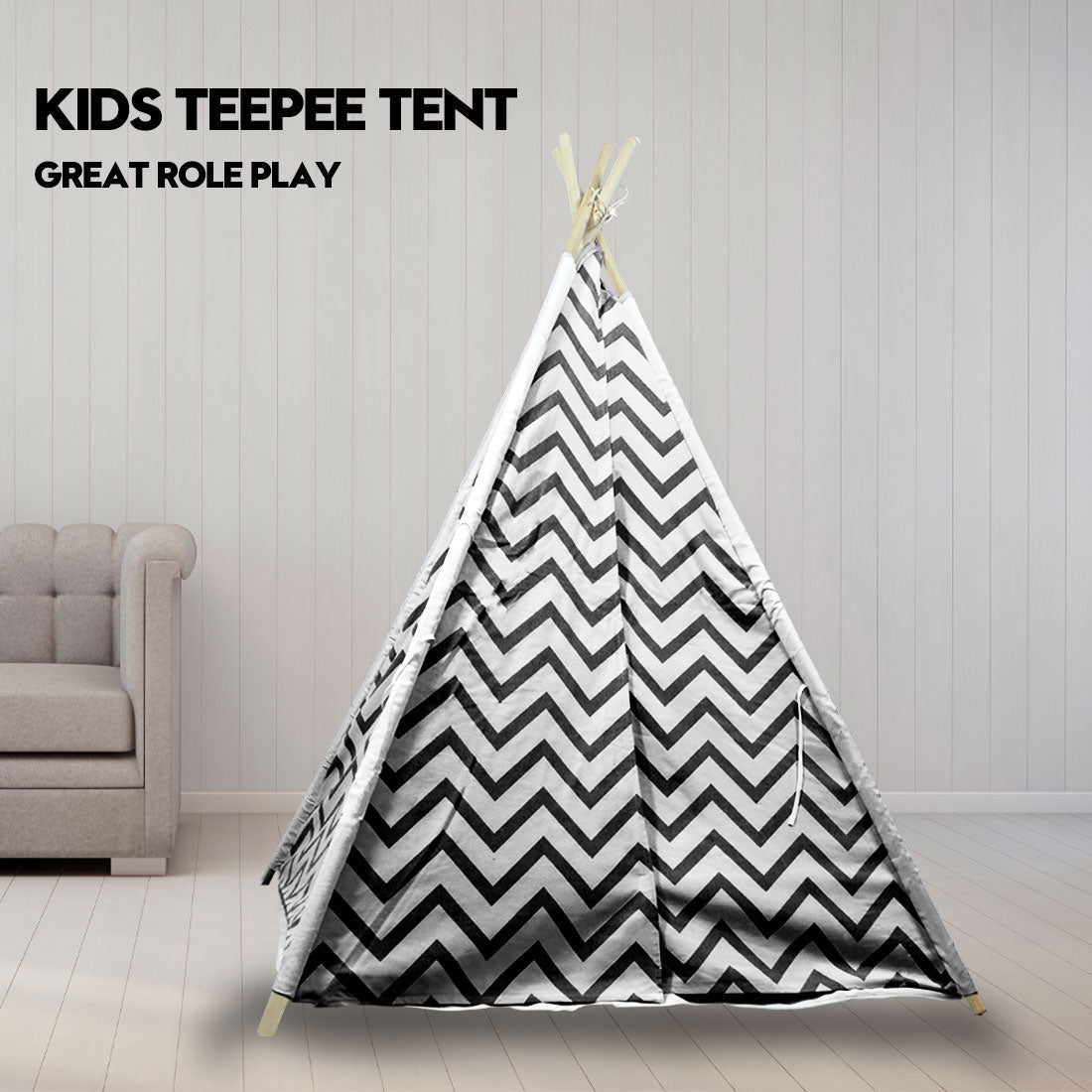 Cozy Cotton Teepee - Black